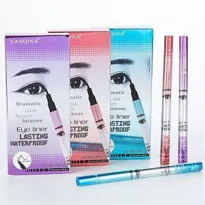 3 Color Black Waterproof Eyeliner Pencil Sweat-proof Long-lasting Liquid Eye Liner Pen Pencil Make Up Tool Random Color 3003