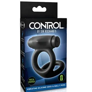 Control By Sir Richard's - Vibrating Silicone Cock and Ball Cock Ring